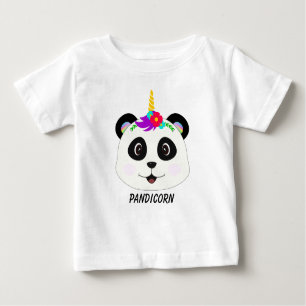 Cute Whimsical Panda Unicorn Pandicorn T Shirt