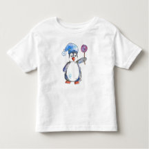 Cute Whimsical Penguin med Lollipop