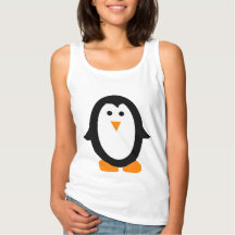 Cute Whimsical Penguin-Tanktop
