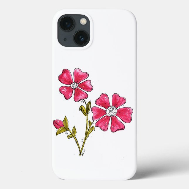Cute Whimsical Pink Flowers (Baksida)
