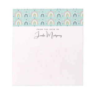 Cute Whimsical Rainbow Mönster Anteckningsblock