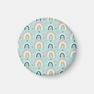 Cute Whimsical Rainbow Mönster Magnet