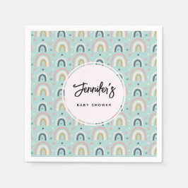 Cute Whimsical Rainbow Mönster Pappersservett