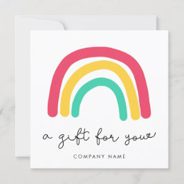 Cute Whimsical Rainbow presentcertifikat