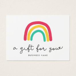 Cute Whimsical Rainbow presentcertifikat Visitkort