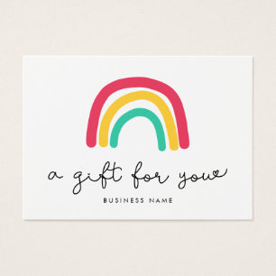 Cute Whimsical Rainbow presentcertifikat Visitkort