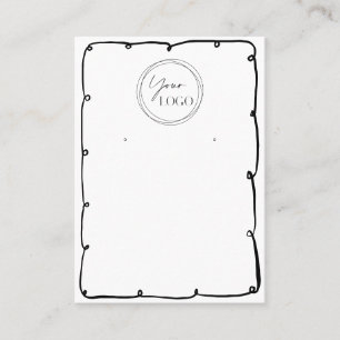 Cute Whimsical Ram Add Business Logotyp QR-kod Visitkort