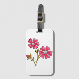 Cute Whimsical Rosa Flowers Bagagebricka