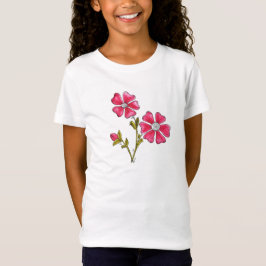 Cute Whimsical Rosa Flowers T Shirt