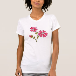 Cute Whimsical Rosa Flowers T Shirt