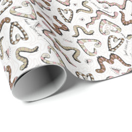 Cute & Whimsical Rosa Heart Mask Önskemål Baby Presentpapper