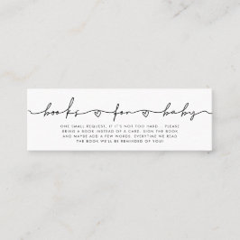 Cute Whimsical script Bokar för baby-visitkort Mini Visitkort