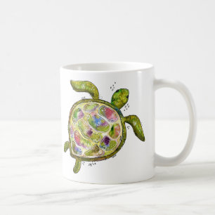 Cute Whimsical Sea Turtle Kaffemugg