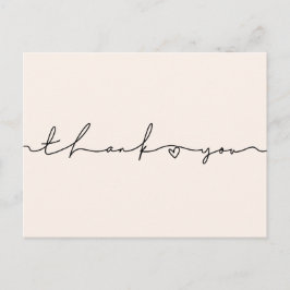 Cute Whimsical-skript Babydusch Tack. Vykort