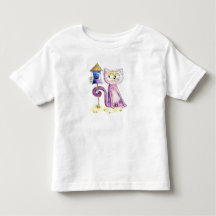 Cute Whimsical Sneaky Cat med Birdhouse