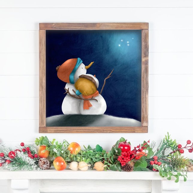 Cute Whimsical Snögubbe par Winter Poster (Skapare uppladdad)