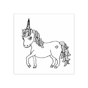 Cute Whimsical Unicorn Stämpel