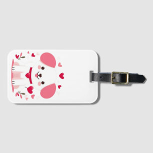 Cute Whimsical valentine's puppy Bagagebricka