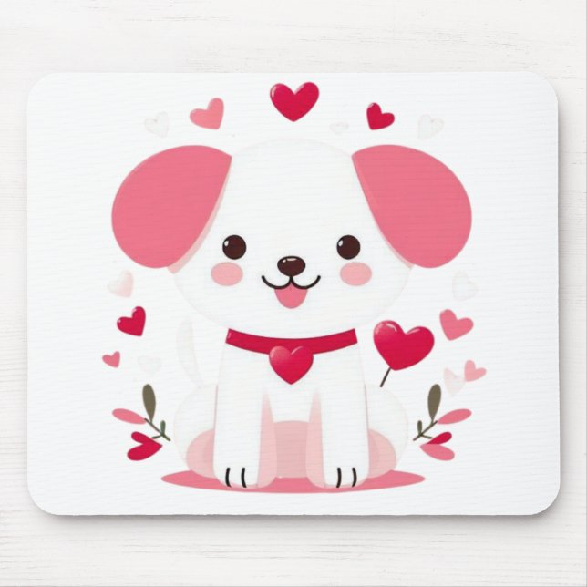 Cute Whimsical valentine's puppy Musmatta (Framsidan)