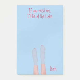 Cute Whimsical Vatten Ocean Girly Rosa Toes Post-it Block