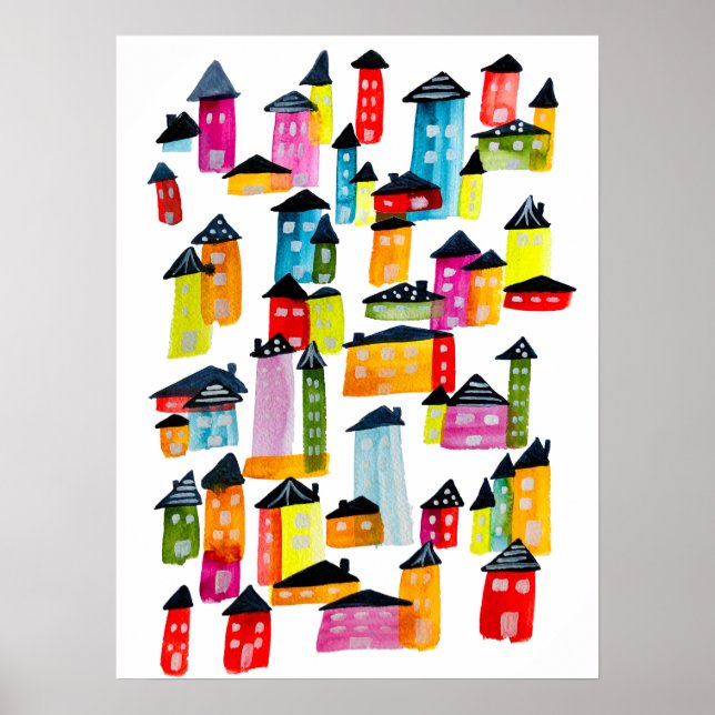Cute Whimsical water house Poster (Framsidan)