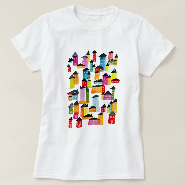 Cute Whimsical water house T Shirt (Design framsida)