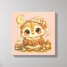 Cute Whimsical Watercolor Animal  Canvastryck