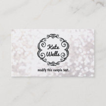 Cute Whimsical White Glitter Bokeh