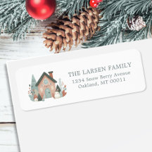 Cute Whimsical Winter jul House Cottage