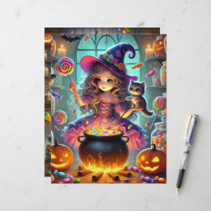 Cute Whimsical Witch Halloween Treats Skrapbook