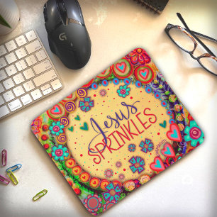 Cute WhimsicalJesus Sprinkles Inspirief Colorful Musmatta