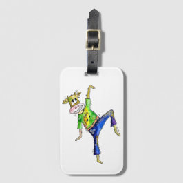 Cute Whimsicing Cow Bagagebricka