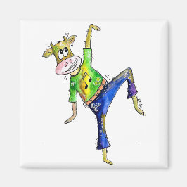 Cute Whimsicing Cow Magnet