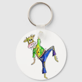 Cute Whimsicing Cow Nyckelring