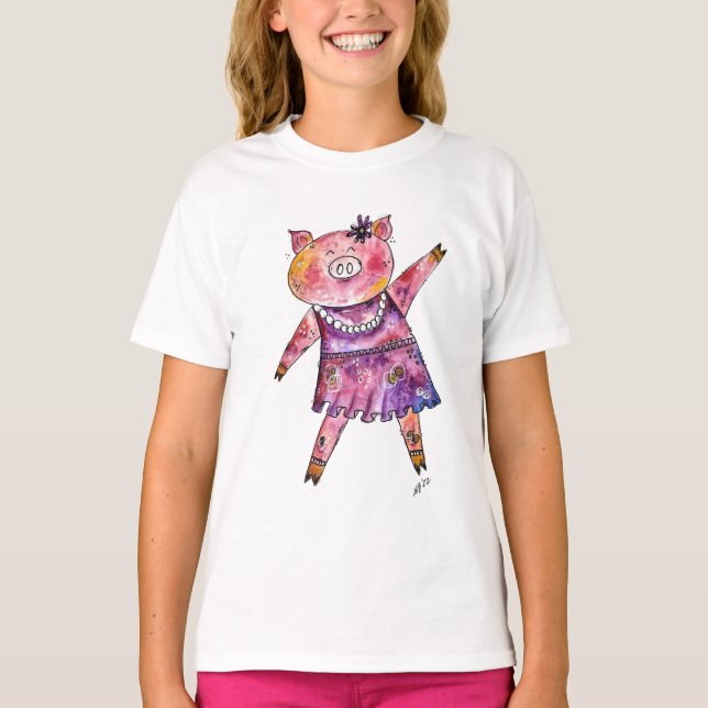 Cute Whimsicing Gris T Shirt (Framsida)