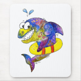 Cute Whimsiic Colorful Shark in Flyt Musmatta