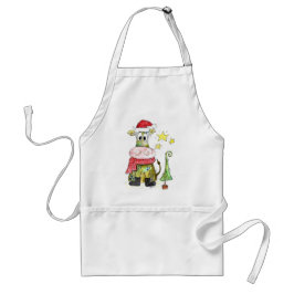 Cute Whimsique Jul Cow Förkläde