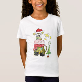 Cute Whimsique Jul Cow T Shirt