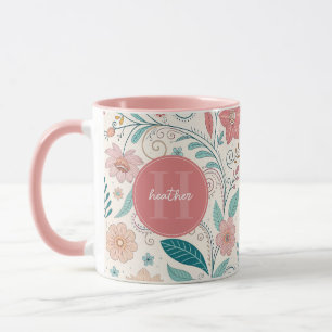 Cute Whimsiques Flowers Mugg
