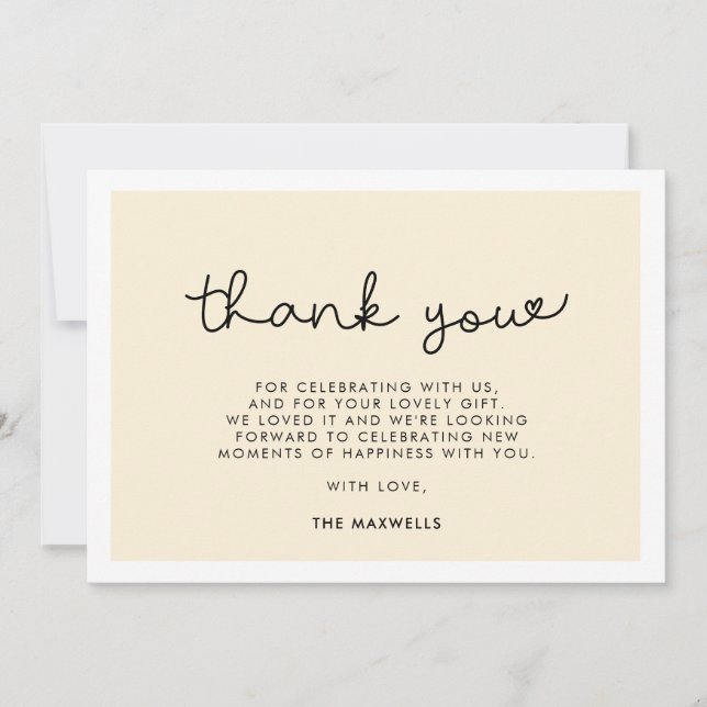 Cute Whimsiques typography Baby dusch Tack Kort (Framsida)