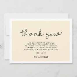 Cute Whimsiques typography Baby dusch Tack Kort