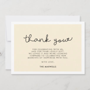 Cute Whimsiques typography Baby dusch Tack Kort