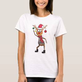 Cute Whimsized Dancing jul Hjort T Shirt