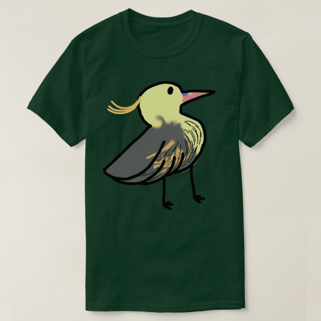 cute whistling heron t shirt (Design framsida)