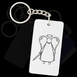 Cute White and Black Avenging Angel (dubbla-sided)