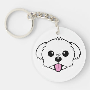 Cute White Bichon Frise Hund Sticking Tunga Out