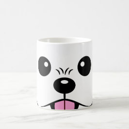 Cute White Bichon Frise Hund Sticking Tunga Out Kaffemugg