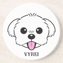 Cute White Bichon Frise Hund Sticking Tunga Out