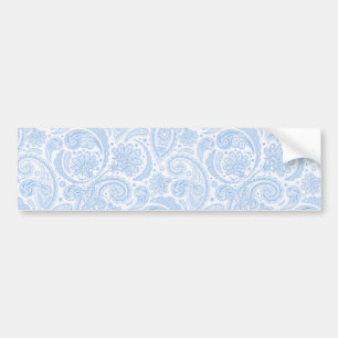 Cute white blue paisley mönster bildekal