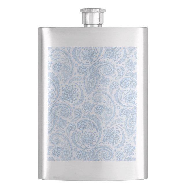 Cute white blue paisley mönster fickplunta (Framsidan)